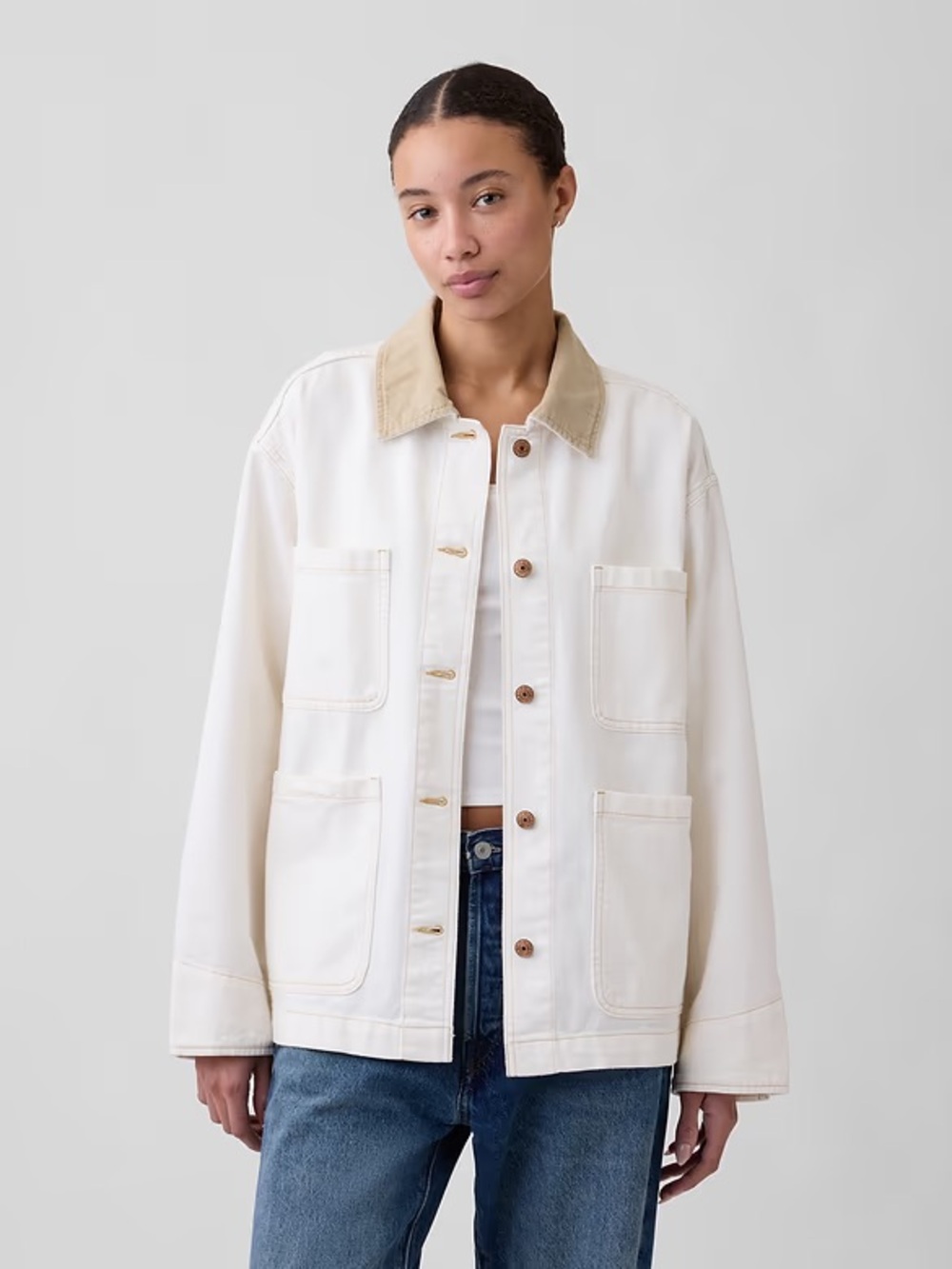 Gap Relaxed Denim Chore Jacket Coat Farm Gorpcore Ranch